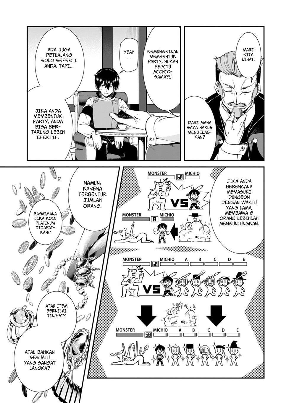 Isekai Meikyuu de Harem wo Chapter 04 Bahasa Indonesia